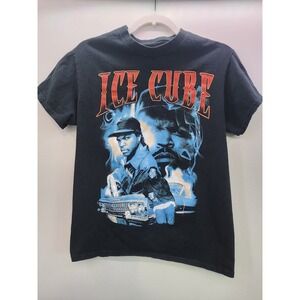 Ice-Cube - Retro Graphic T-Shirt - Black - 90's - Rap / Hip Hop - Size Small